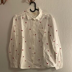 Sezane Tomboy red heart shirt sz 38